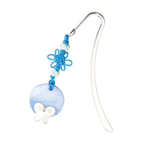 자개책갈피- 달나비 블루 (Dalnabi Blue - Moon &amp; Butterfly Blue)  / 외국인 선물, 한국 기념품, 학회 기념품, 해외 바이어 선물